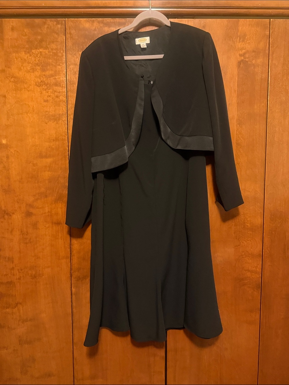 Talbots Black Long-Sleeve Dress with Bolero Jacket